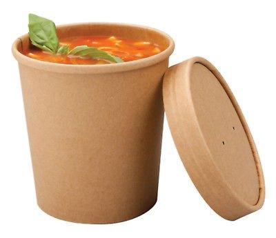 1000 ml Kraft bowl with lid - EcoPakOnline