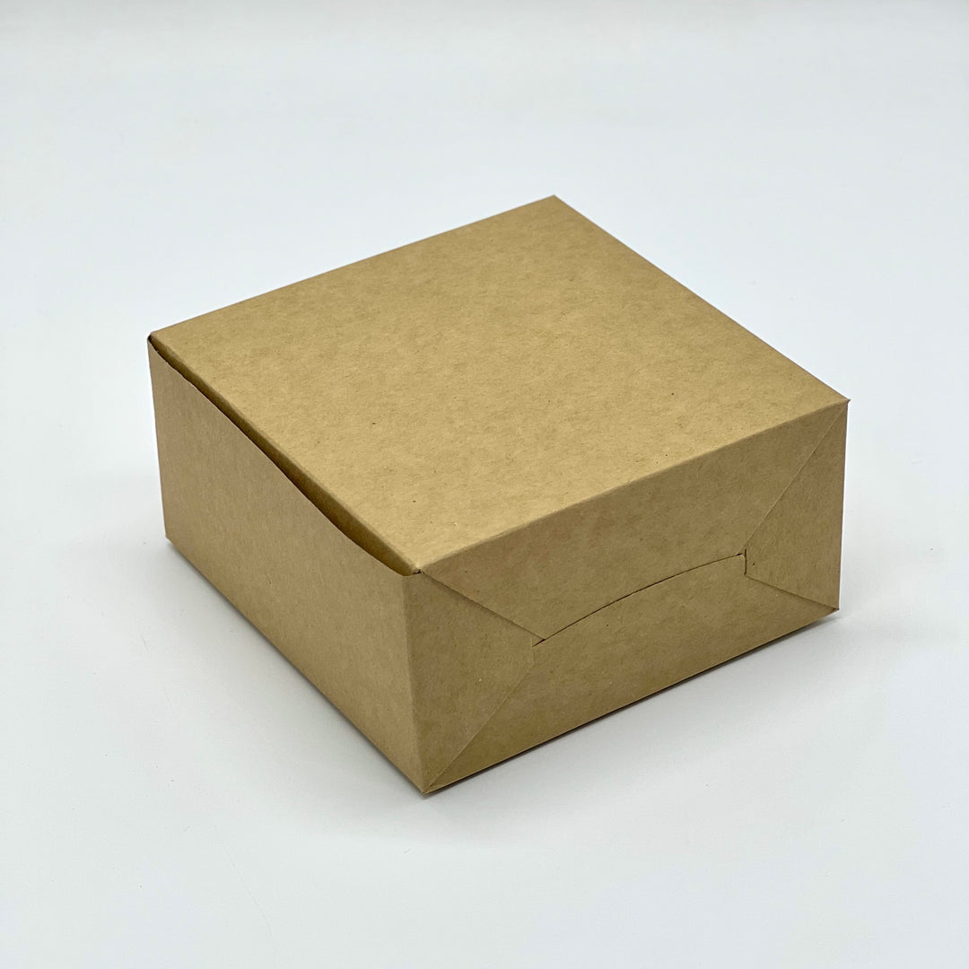 Kraft bakery/cookie/pastry box 6" x 6" x 3" inches