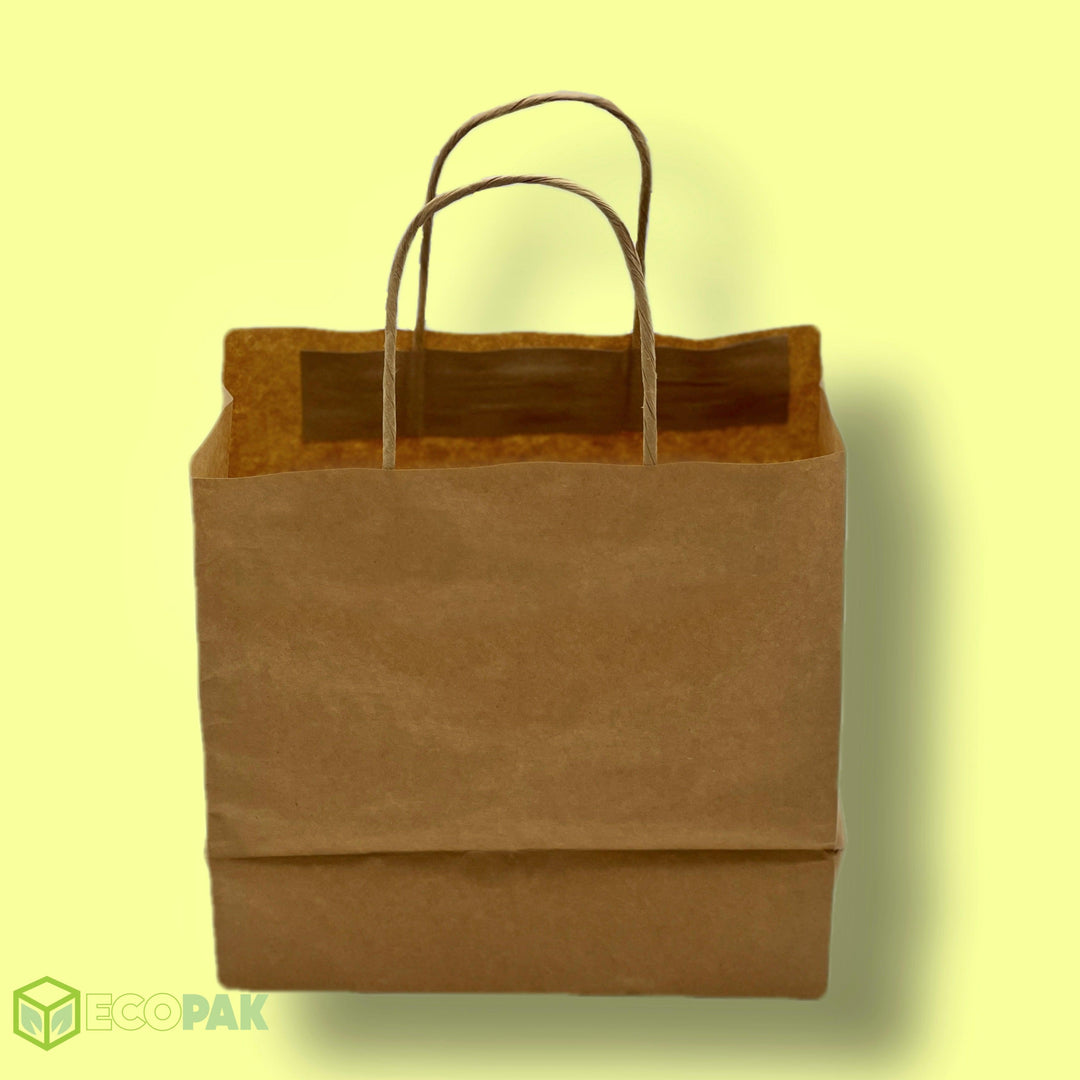 EcoPakOnline Kraft paper bag with twisted rope handle