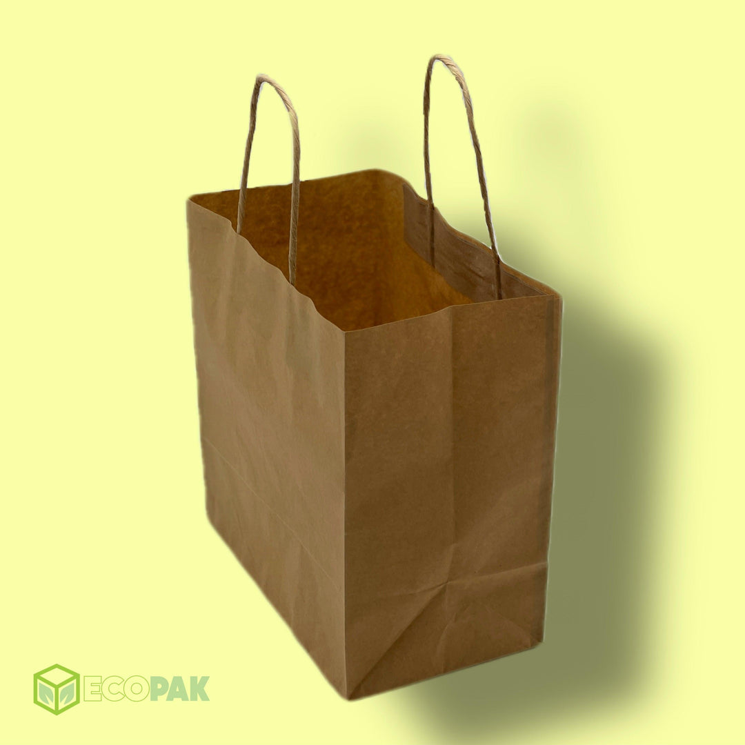 EcoPakOnline Kraft paper bag with twisted rope handle