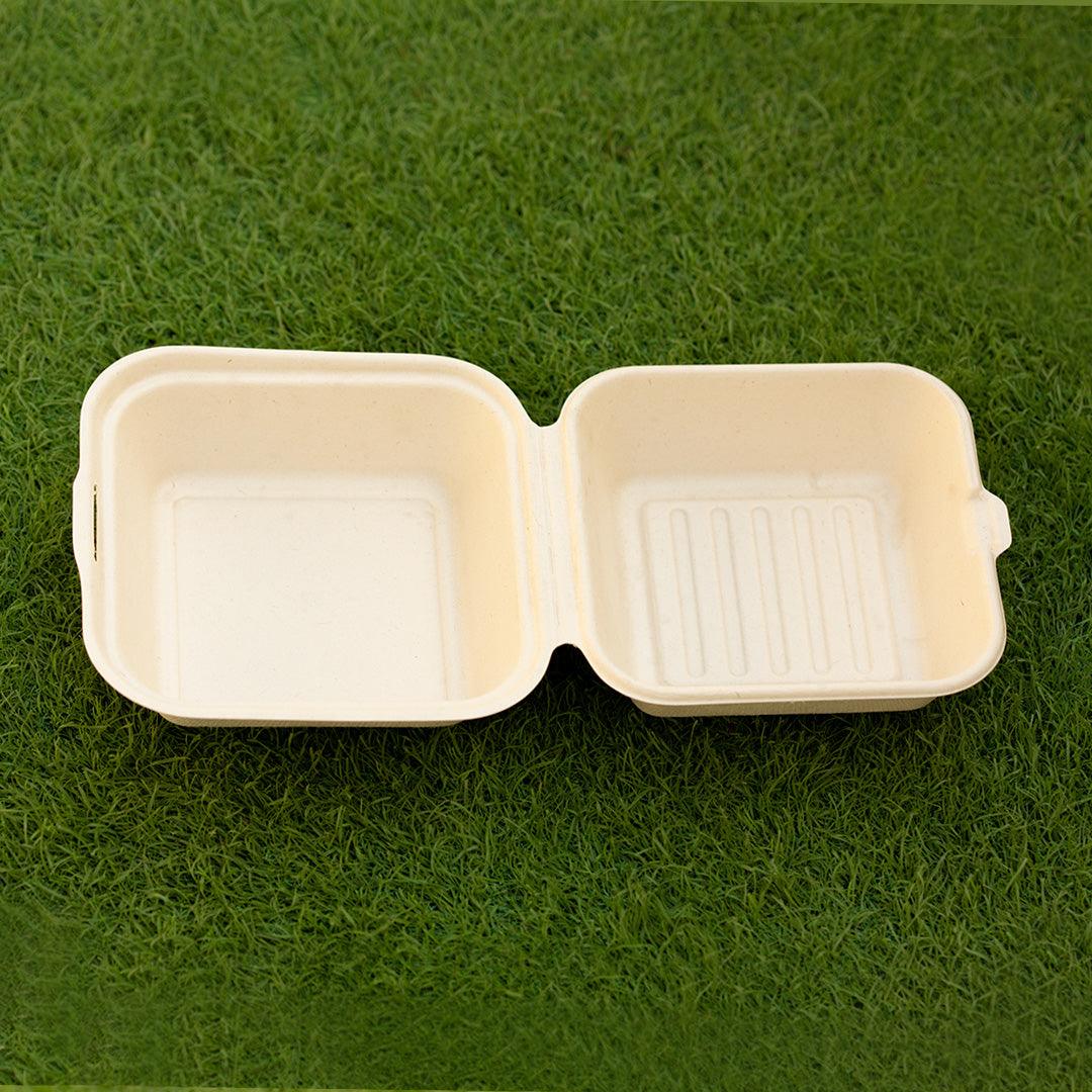 EcoPakOnline Bagasse Bento cake box/ Lunch box