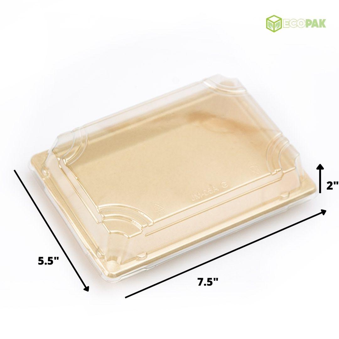 EcoPakOnline Packing Materials Bagasse sushi tray (Medium)