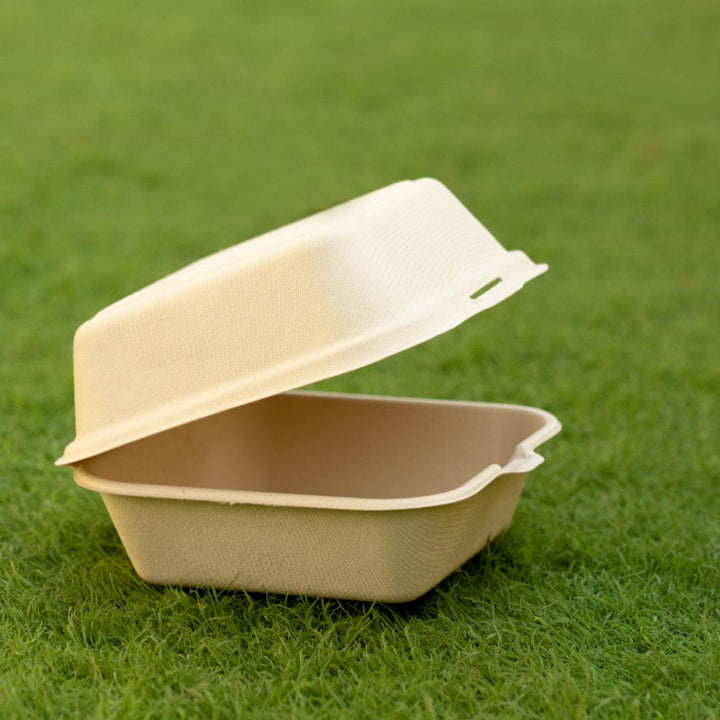 EcoPakOnline Bagasse Bento cake box/ Lunch box