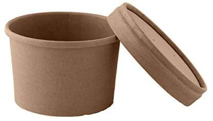 EcoPakOnline 250ml Kraft bowl with lid