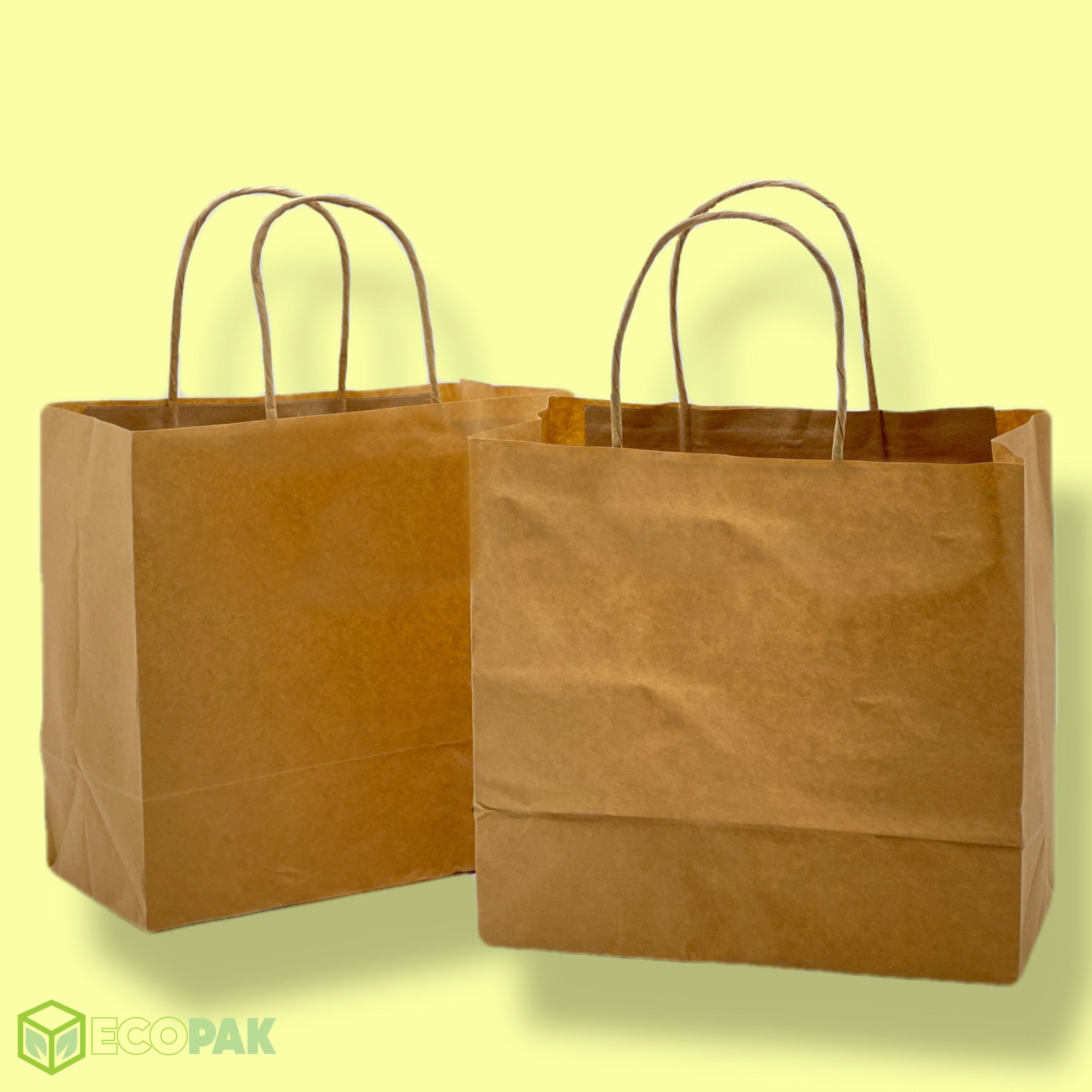 Kraft paper bag with twisted rope handle 25 pieces