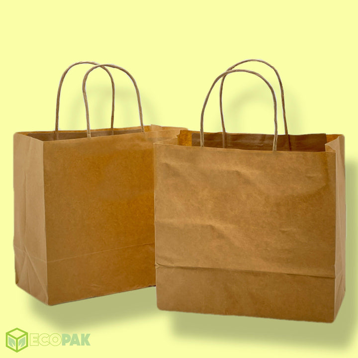 EcoPakOnline Kraft paper bag with twisted rope handle