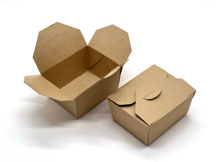 EcoPakOnline Kraft takeout containers small 5x4x3 inches