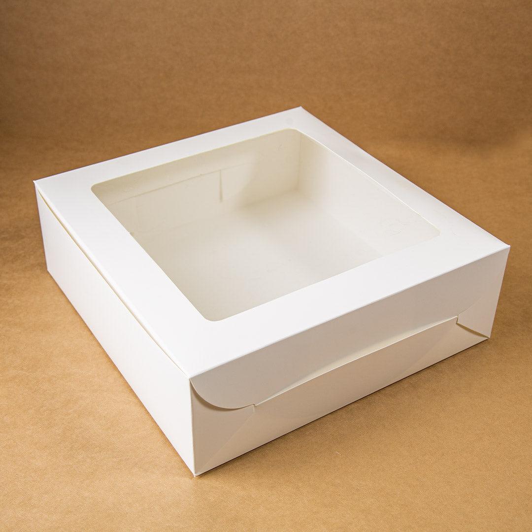 EcoPakOnline White cake box 12x12x4 inches for cakes/tarts